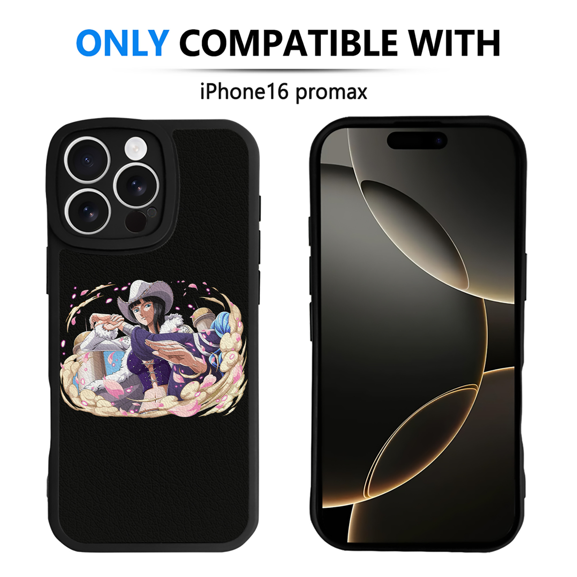 （画像用） ワンピース ニコ・ロビン ONE PIECE Nico Robin 【iPhone 16シリーズ対応】シリコンスマホケース（レザー調） 材質：シリコン